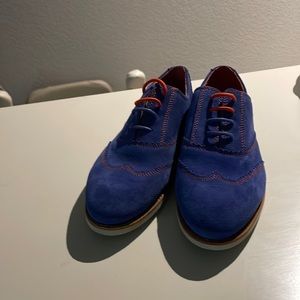 Johnston & Murphy Womens size 7 oxfords never worn blue & orange